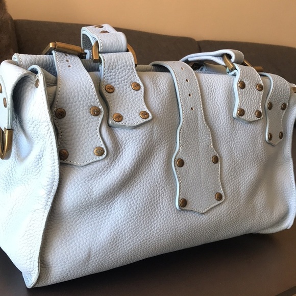 Mulberry Light Blue Satchel with Gold Accents - Picture 5 of 9